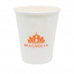 Vaso de cartón blanco personalizado 12oz/30cl, con capa interior PE, Ĝ9x11cm. marcado a un color
