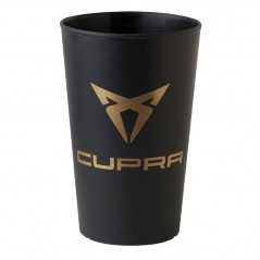 Vaso personalizado de plástico negro 30 cl, PP. Ĝ7,4x11cm. marcaje circular 1 color