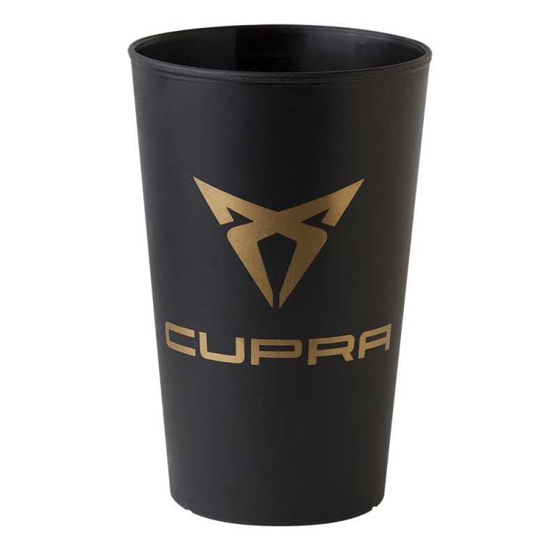 Vaso personalizado de plástico negro 30 cl, PP. Ĝ7,4x11cm. marcaje circular 2 colores