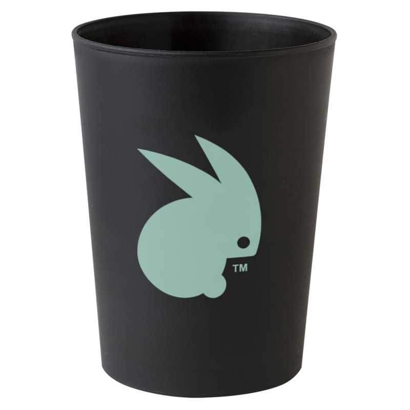 Vaso personalizado de plástico negro 50 cl, PP. Ĝ8,7x11,7cm. marcaje circular 1 color