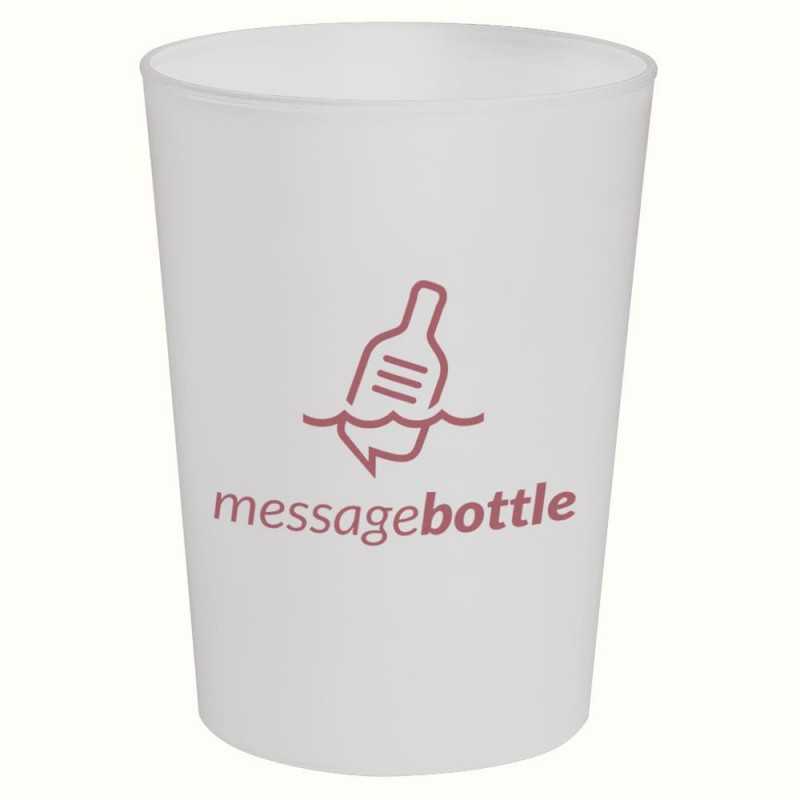 Vaso personalizado plástico translúcido 50 cl, PP. Ĝ8,7x11,7cm. marcaje a un color