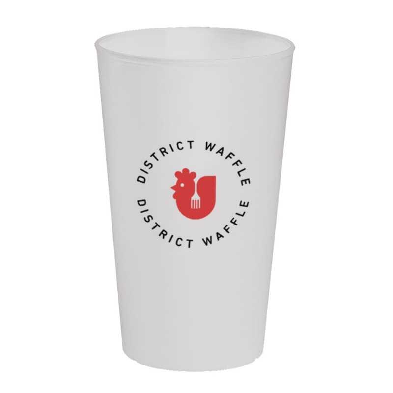 Vaso personalizado plástico translúcido 50 cl, PP. Ĝ8,2x16cm. marcaje 2 colores