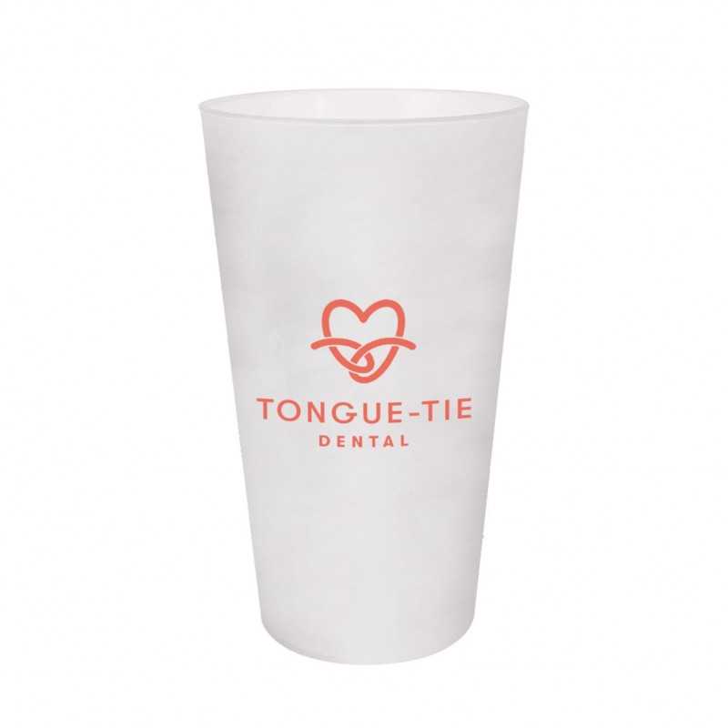 Vaso personalizado plástico translúcido 60 cl, PP. Ĝ8,8x15,4cm. marcaje a un color