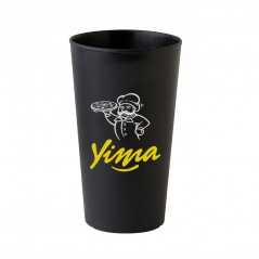 Vaso personalizado negro de plástico reutilizable 60 cl. a 2 colores