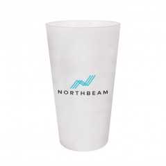 Vaso personalizado plástico translúcido 60 cl, PP. Ĝ8,8x15,4cm. marcaje a dos colores