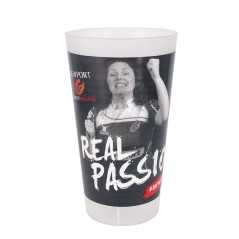 Vaso personalizado a todo color 50 cl, de plástico rígido reutilizable PP. Ĝ8,2x16cm