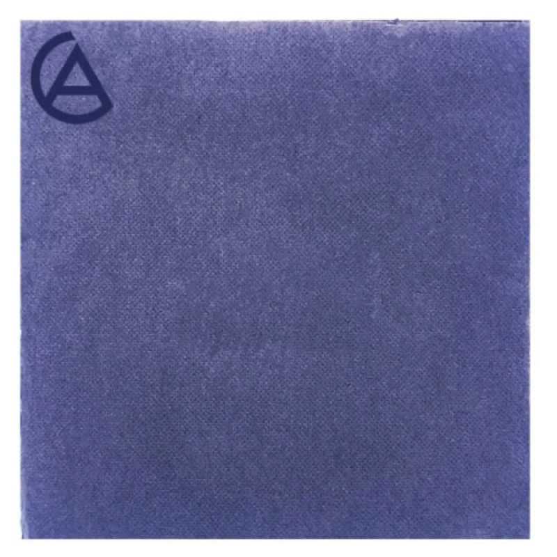 Servilleta azul personalizada doble punto 20x20 dp20. Impresa a 1 color