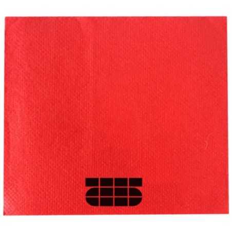 Servilleta personalizada doble punto 20x20 roja dp20. Impresa a 1 color