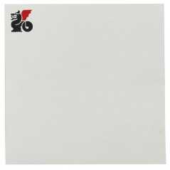 Servilleta blanca papel personalizada 20x20 dp20, 10cm plegada. Impresa 2 colores