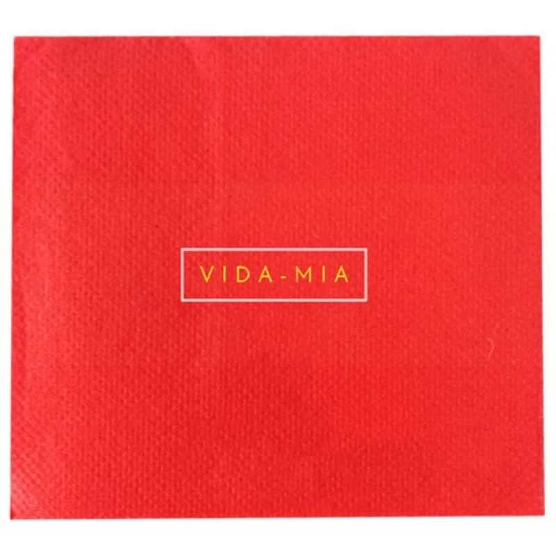 Servilleta personalizada doble punto 20x20 roja dp20. Impresa a 2 colores