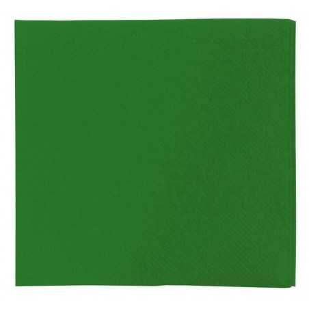 Servilleta verde personalizada doble punto 20x20 dp20. Impresa a 2 colores