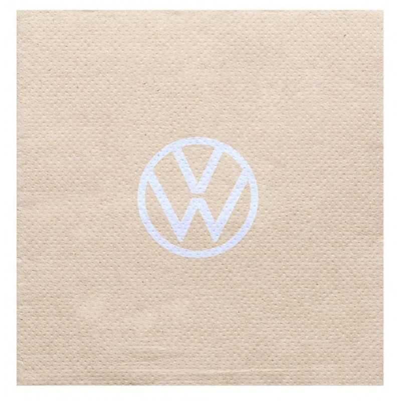 Servilleta reciclada personalizada 20x20, 10cm plegada. Impresa a 1 color