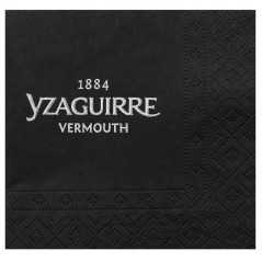 Servilleta negra personalizada 20x20 2 capas. Impresa a 1 color