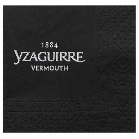 Servilleta negra personalizada 20x20 2 capas. Impresa a 1 color