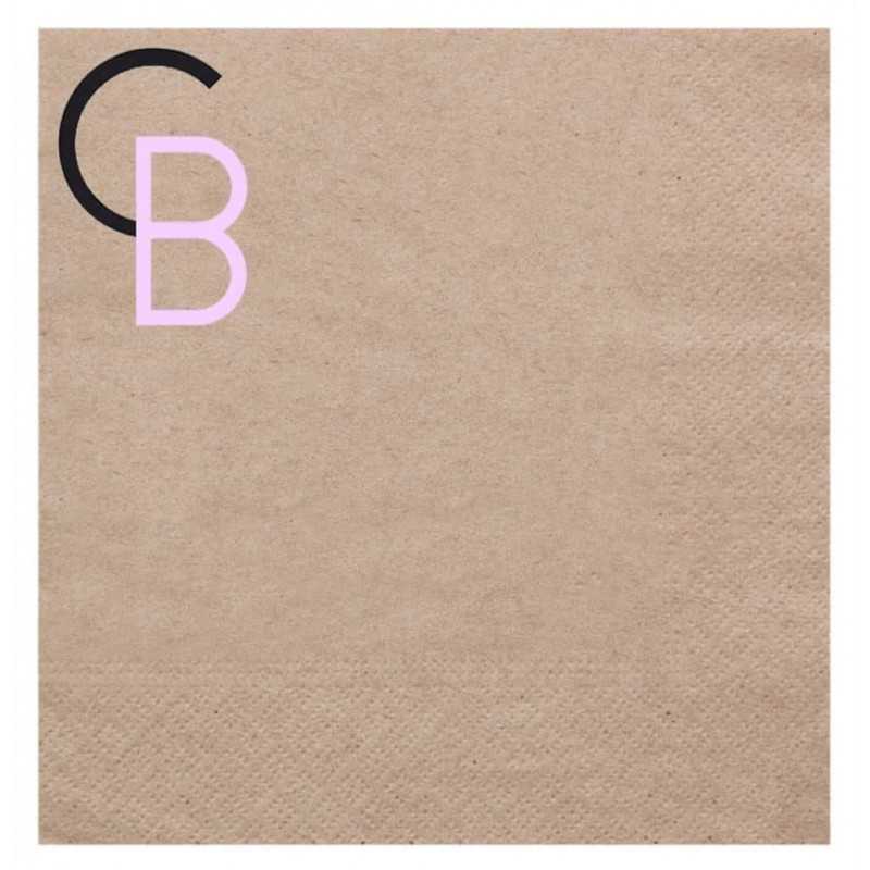 Servilleta reciclada personalizada 33x33 (16,5cm) 2 capas. A dos colores