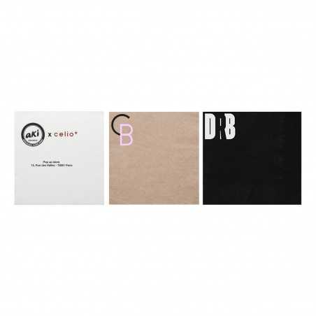 Servilleta personalizada 33x33, 16,5cm plegada 2 capas negra. Impresa 1 color