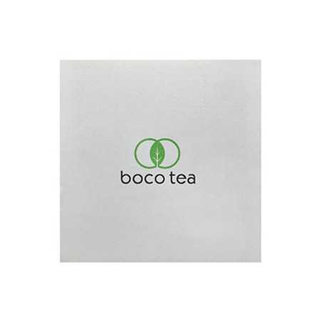 Servilleta blanca personalizada doble punto 33x33 (16,5cm). Marcaje 2 colores