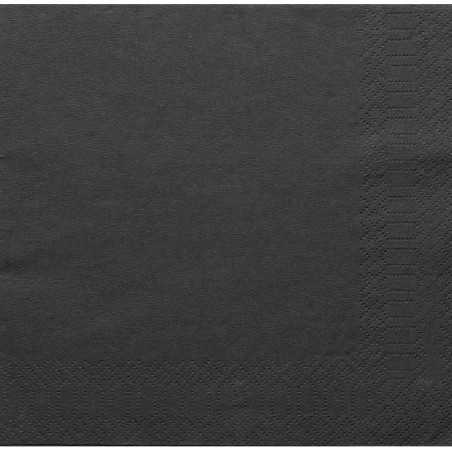 Servilleta negra personalizada 40x40 (20cm) 2 capas. Impresa a 1 color