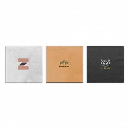 Servilleta reciclada personalizada 40x40 (20cm) 2 capas. Impresa a 1 color