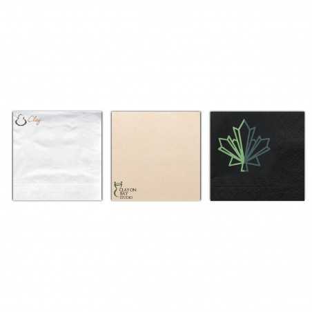 Servilleta reciclada personalizada 40x40 (20cm) 2 capas. Impresión 2 colores