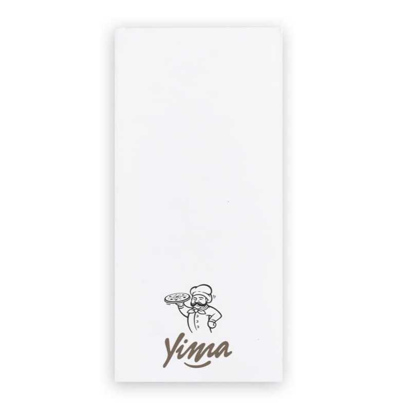 Servilleta canguro blanca para cubiertos 40x40 (10x20cm) doble P. 2 colores