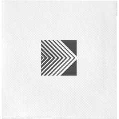 Servilleta blanca personalizada 40x40 (20cm) doble punto. Impresa a 1 color