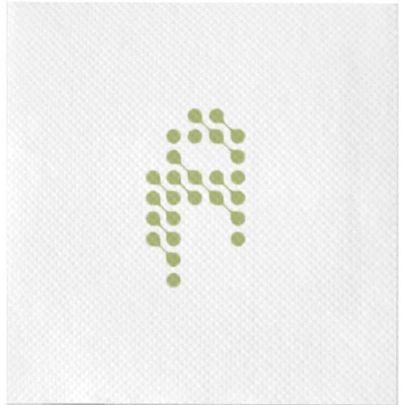 Servilleta blanca personalizada 40x40 (20cm) doble punto. Impresa a 1 color