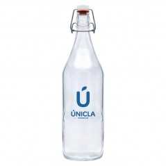 Botella de cristal personalizada 1l y tapón gaseosa - 8,8x31cm. 1 color Vitrificado