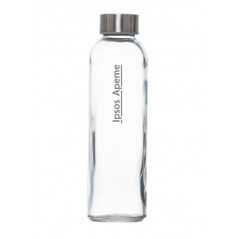 Botella de cristal personalizada 50cl. Tapón rosca plata - 6,3x22cm. Marcaje láser