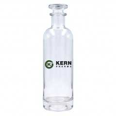 Botella cristal personalizada 50cl, tapón transparente - 7,2x23,8cm. Marcada 2 colores