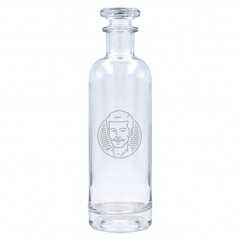 Botella de cristal personalizada 50cl, tapón transparente - 7,2x23,8cm. Marcada láser