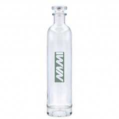 Botella cristal personalizada 750ml con tapón transparente - 7,4x30cm. 1 color vitrificado