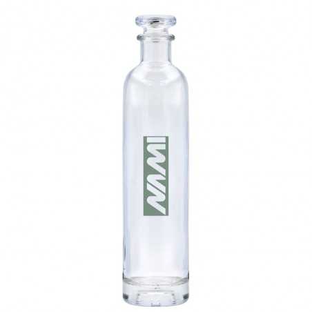 Botella cristal personalizada 750ml con tapón transparente - 7,4x30cm. 1 color vitrificado