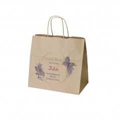 Bolsa personalizada kraft con asa reforzada - 30x18x29cm. Impresión a todo color a 1 lado