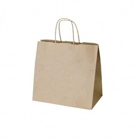 Bolsa personalizada kraft con asa reforzada - 30x18x29cm. Impresión a todo color a 1 lado