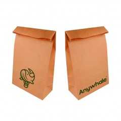 Bolsa mediana personalizada de papel kraft sin asa- 20x9x34,5cm. Marcada 1 color a dos lados