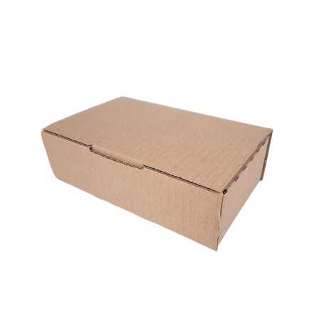 Caja personalizada cartón kraft canal simple para envío. 18x10x5cm. 4 colores, 1 cara