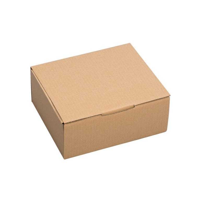 Caja personalizada cartón kraft canal simple para envío. 25x20x10cm. 4 colores, 1 cara