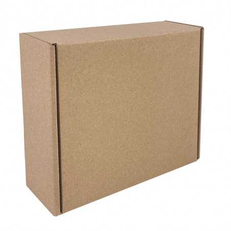 Caja personalizada de cartón marrón. 20x15x6cm. 1 color, 1 cara