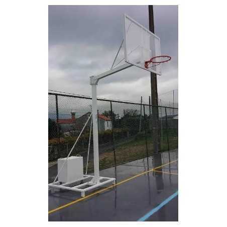 Juego canastas baloncesto deluxe monotubo tubo 100 trasladable 2 ruedas con carro -sin tablero, aro