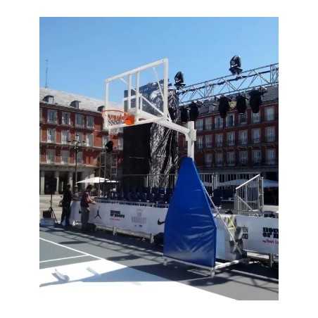 Juego canastas baloncesto deluxe monotubo tubo 100 trasladable 2 ruedas con carro -sin tablero, aro Juego canastas baloncesto deluxe monotubo tubo 100 trasladable 2 ruedas con carro -sin tablero, aro