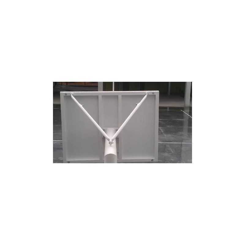 Juego canastas baloncesto monotubo new tubo 114 mm fijas -sin tablero, aro- con base de anclaje