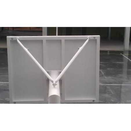Juego canastas baloncesto monotubo new tubo 114 mm fijas -sin tablero, aro- con base de anclaje