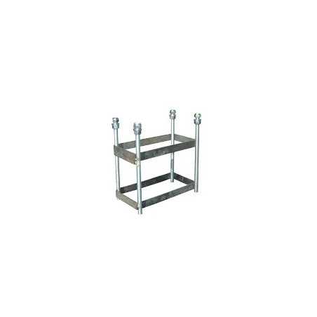 Juego canastas baloncesto monotubo new tubo 114 mm fijas -sin tablero, aro- con base de anclaje