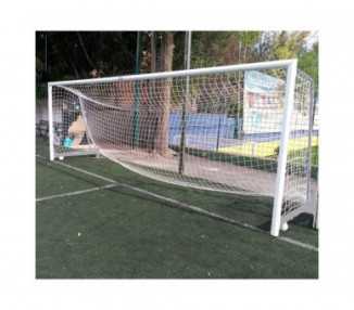 Juego porterías aluminio fútbol 7 120X100 mm abatibles con arquillos cincados