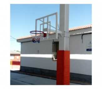 Juego canasta minibasket fija a viga vuelo 1M