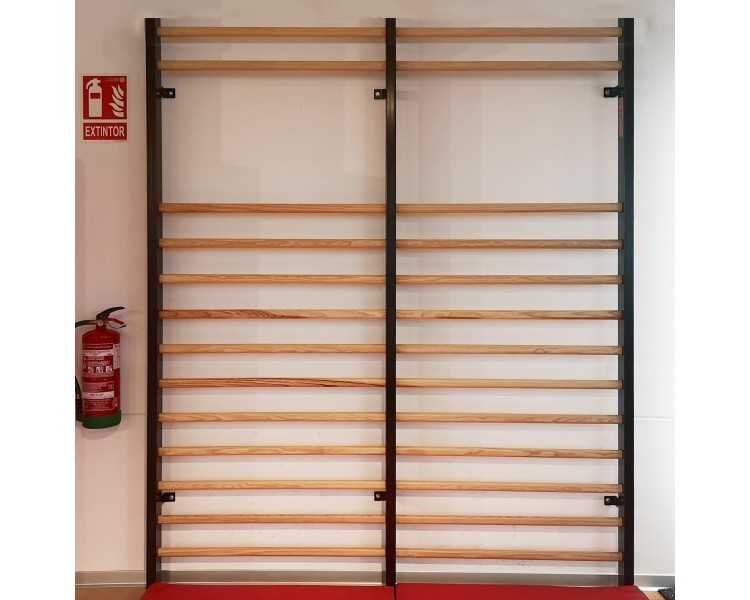 Espaldera metálica doble, dos cuerpos