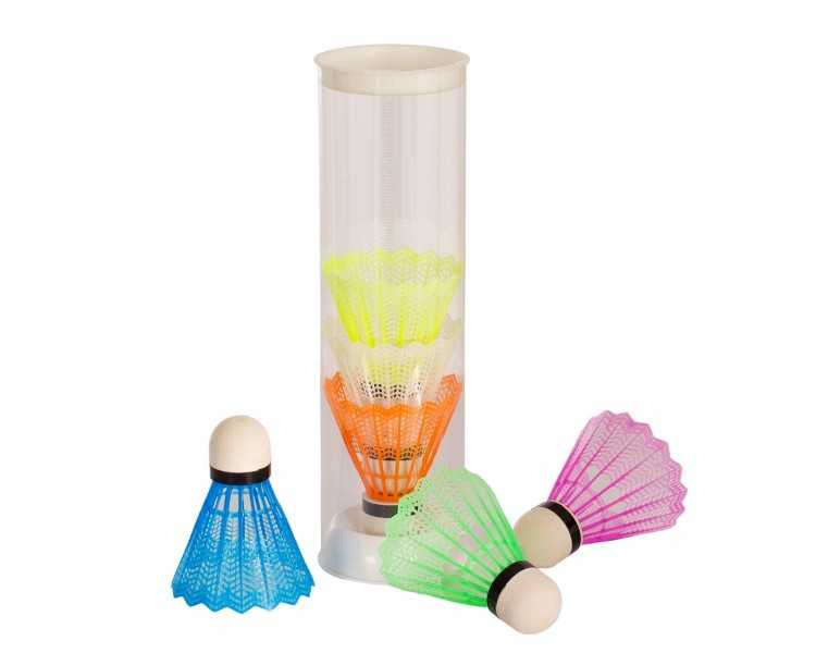 Volantes bádminton plástico 6 uds