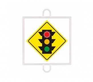 Panel de señalización tráfico de advertencia nº1 (Semáforo rojo)