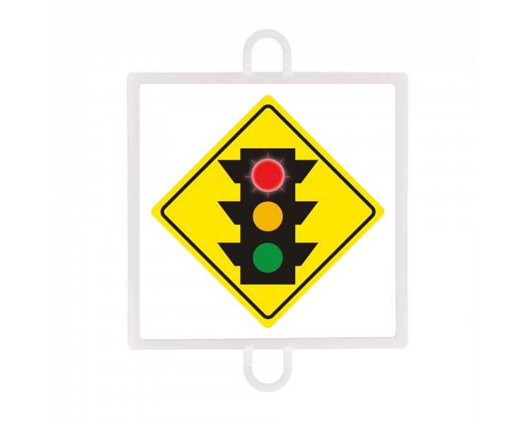 Panel de señalización tráfico de advertencia nº1 (Semáforo rojo)